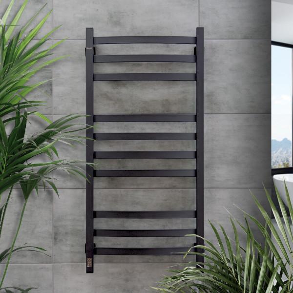 Electric Towel Rail BLACK NAVIN AVALON 480х1000 Sensor right