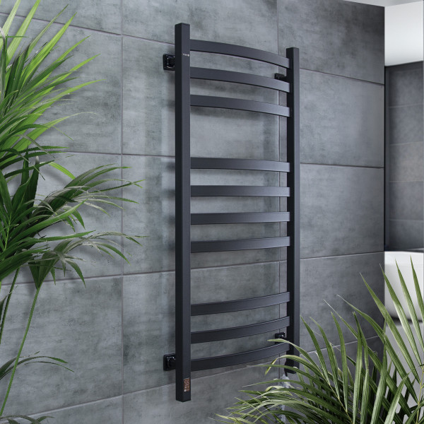 Electric Towel Rail BLACK NAVIN AVALON 480х1000 Sensor right