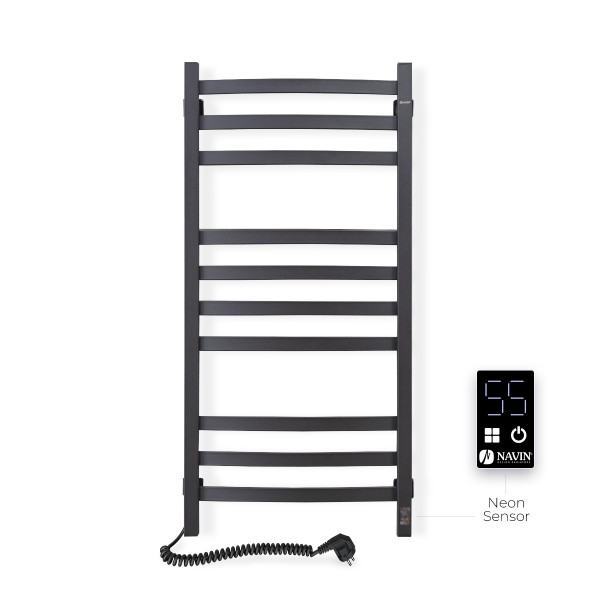 Electric Towel Rail BLACK NAVIN AVALON 480х1000 Sensor left