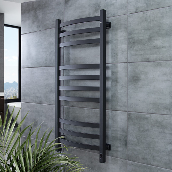 Electric Towel Rail BLACK NAVIN AVALON 480х1000 Sensor left