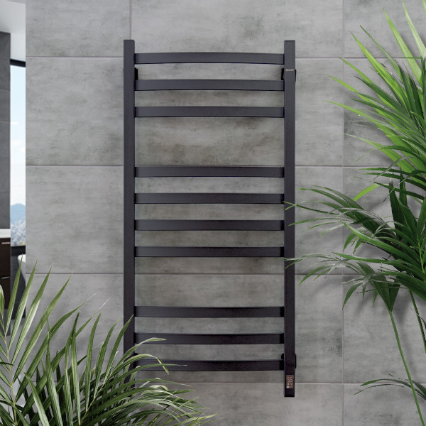 Electric Towel Rail BLACK NAVIN AVALON 480х1000 Sensor left