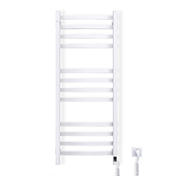 Electric Towel Rail WHITE NAVIN AVALON 480х1200 Sensor left