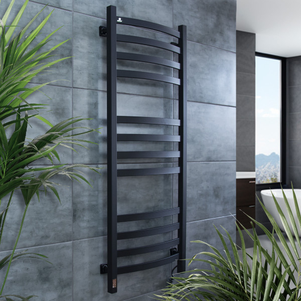 Electric Towel Rail BLACK NAVIN AVALON 480х1200 Sensor right