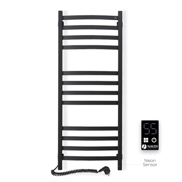 Electric Towel Rail BLACK NAVIN AVALON 480х1200 Sensor left