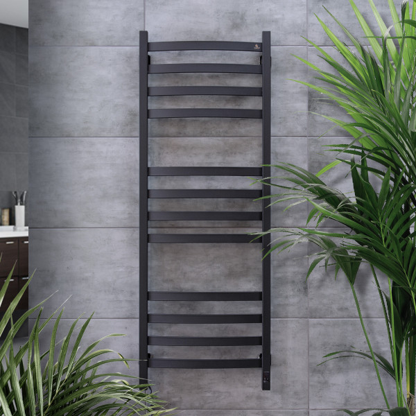 Electric Towel Rail BLACK NAVIN AVALON 480х1200 Sensor left