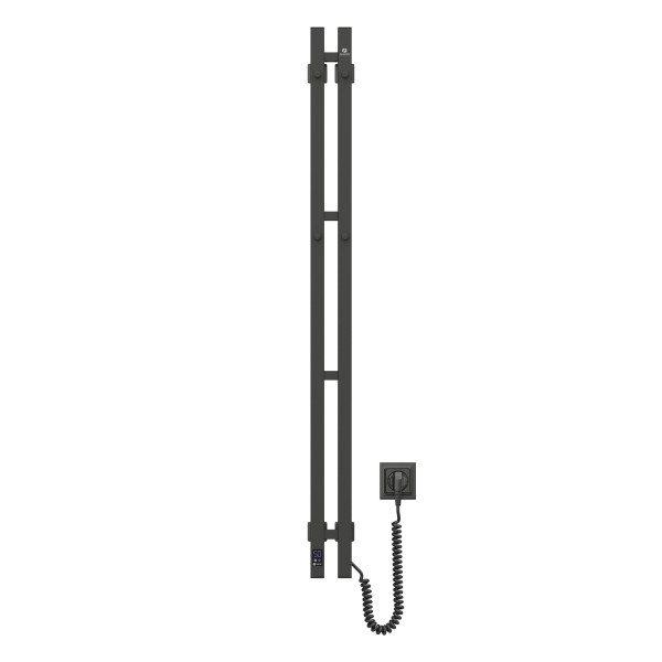 Electric Towel Rail BLACK NAVIN SILOUETTE QUADRO 90х1200 Sensor right