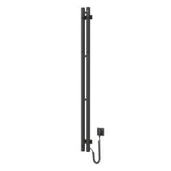 Electric Towel Rail BLACK NAVIN SILOUETTE QUADRO 90х1500 Sensor right