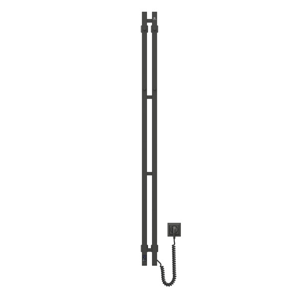 Electric Towel Rail BLACK NAVIN SILOUETTE QUADRO 90х1500 Sensor right