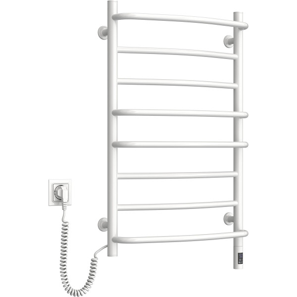 Electric Towel Rail WHITE OMEGA Sensor 530х800 left