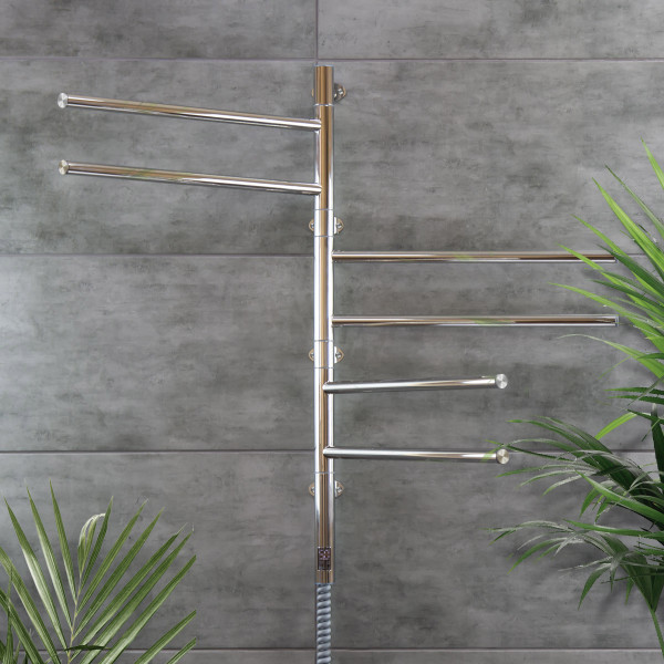 Stainless Steel Electric Towel Rail ARABESQUE 480x800 Sensor