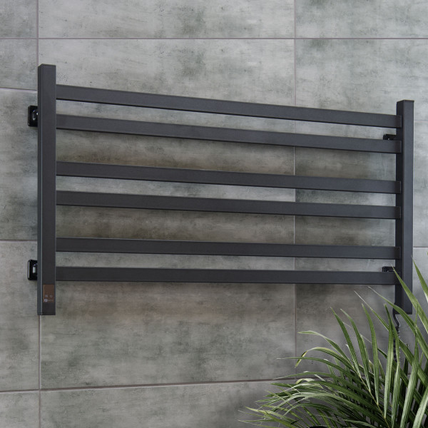 Electric Towel Rail BLACK AVANGARD Sensor 900х500 right