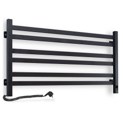 Electric Towel Rail BLACK AVANGARD Sensor 900х500 left