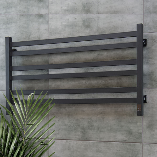 Electric Towel Rail BLACK AVANGARD Sensor 900х500 left