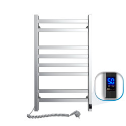 Stainless Steel Electric Towel Rail MATT SATIN AVANGARD Sensor 480х800 left