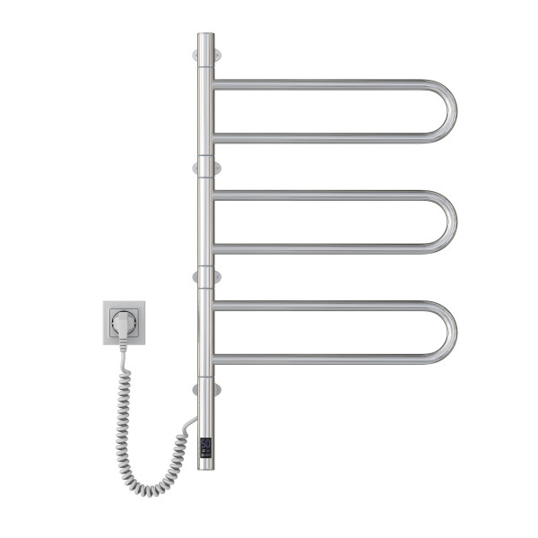 Stainless Steel Electric Towel Rail NAVIN Fouette 480х800 Sensor, timer