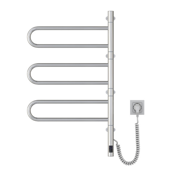 Stainless Steel Electric Towel Rail NAVIN Fouette 480х800 Sensor, timer