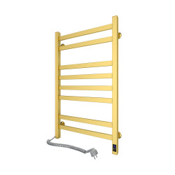 Stainless Steel Electric Towel Rail GOLD AVANGARD Sensor 480х800 left