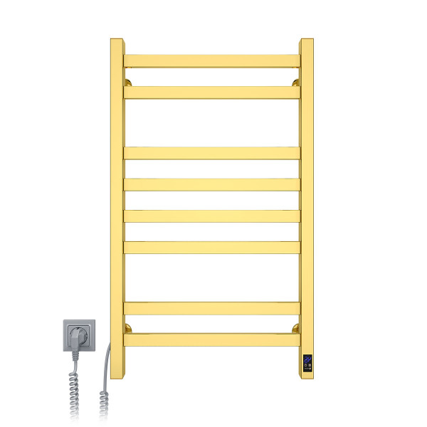 Stainless Steel Electric Towel Rail AVANGARD Gold  Sensor 480х800 left