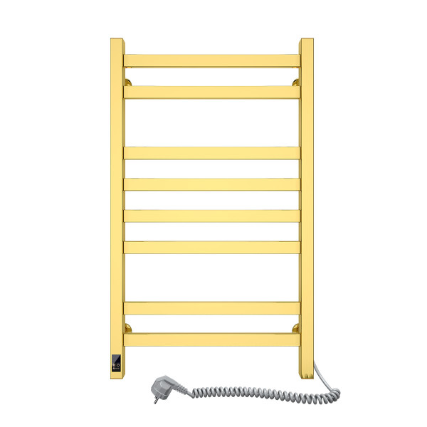 Stainless Steel Electric Towel Rail Gold AVANGARD Sensor 480х800 right