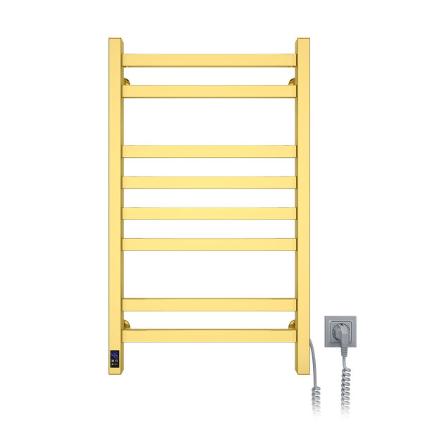 Stainless Steel Electric Towel Rail Gold AVANGARD Sensor 480х800 right