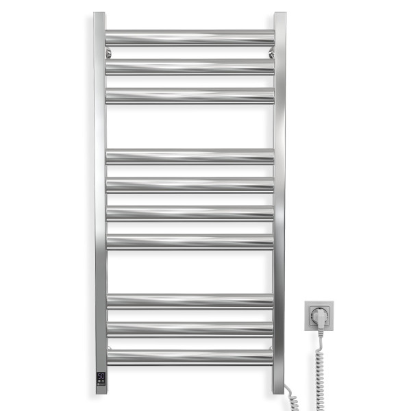 Stainless Steel Electric Towel Rail ELLIPSE Sensor 500х1000 right