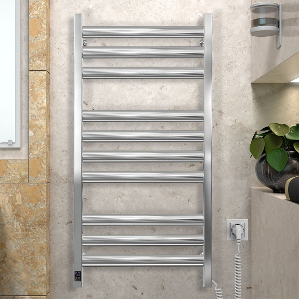 Stainless Steel Electric Towel Rail ELLIPSE Sensor 500х1000 right