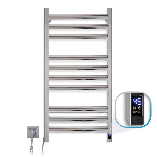 Stainless Steel Electric Towel Rail ELLIPSE Sensor 500x1000 left