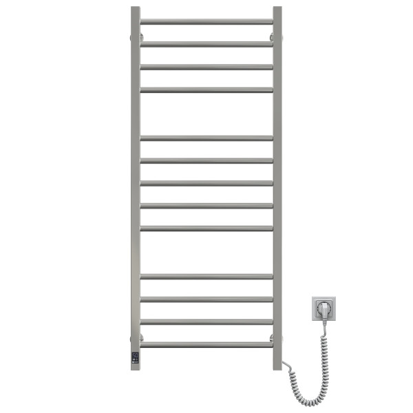 Stainless Steel Electric Towel Rail CLASSIC QUADRO Sensor 500x1200 right