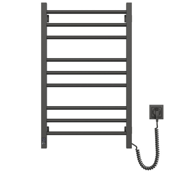 Electric Towel Rail BLACKCLASSIC QUADRO Sensor 500x800 right