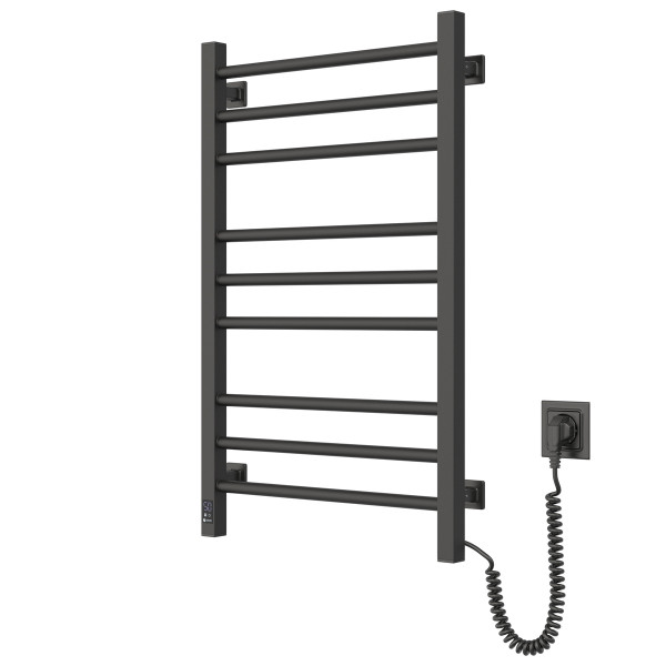 Electric Towel Rail BLACKCLASSIC QUADRO Sensor 500x800 right