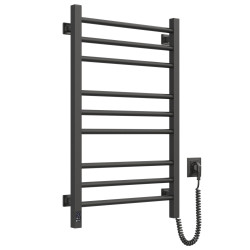 Electric Towel Rail BLACK CLASSIC QUADRO Sensor 500x800 right