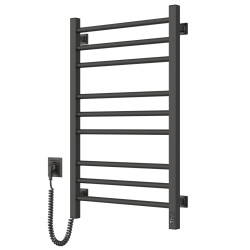 Electric Towel Rail BLACK CLASSIC QUADRO Sensor 500x800 left