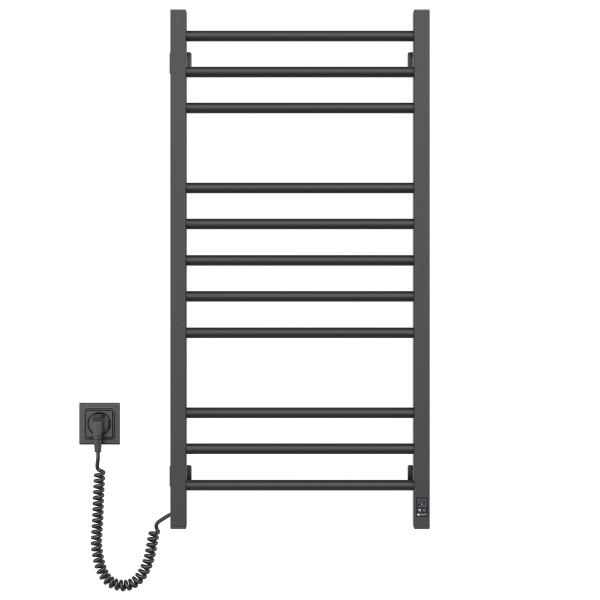 Electric Towel Rail BLACKCLASSIC QUADRO Sensor 500x1000 left