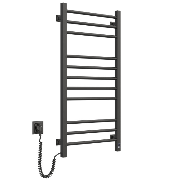 Electric Towel Rail BLACKCLASSIC QUADRO Sensor 500x1000 left