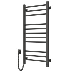 Electric Towel Rail BLACK CLASSIC QUADRO Sensor 500x1000 left