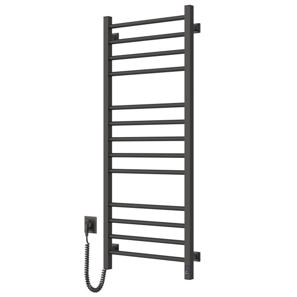 Electric Towel Rail BLACK CLASSIC QUADRO Sensor 500x1200 left