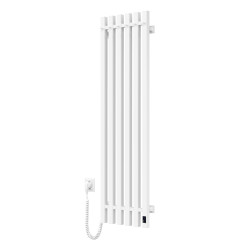 Electric bathroom radiator WHITE NAVIN LEVANTE 330x1200 left