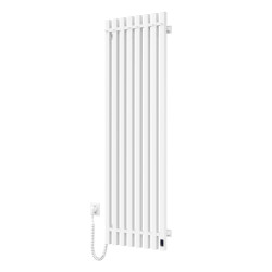 Electric bathroom radiator WHITE NAVIN LEVANTE 450х1400 left