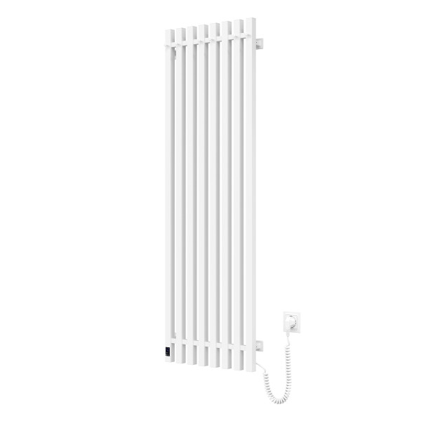 Electric bathroom radiator WHITE NAVIN LEVANTE 450х1400 right