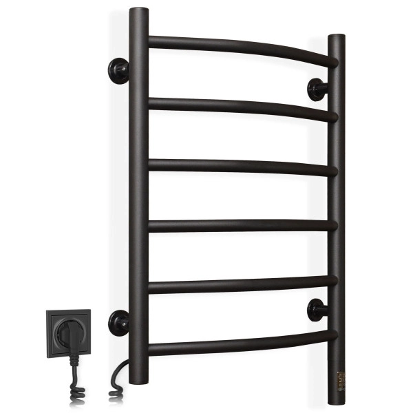 Grzejnik łazienkowy elektryczny Camellia 480х600 Sensor lewy, timer, CZARNY